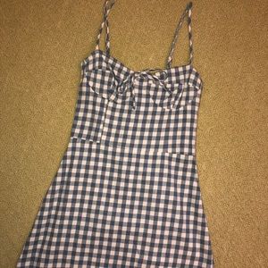 Blue and white plus dress